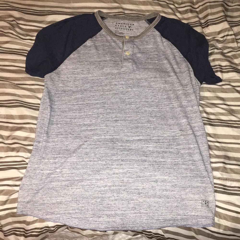 Blue/Navy Blue Short Sleeve Tee